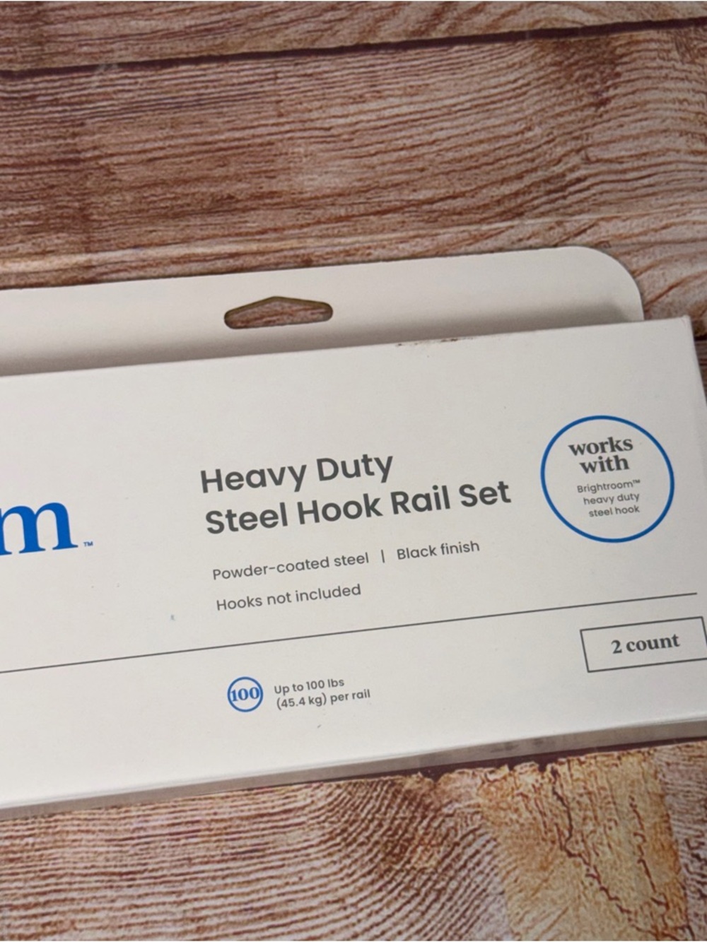 Brightroom Heavy Duty Steel Hook Rail Set New - Picture 4 of 7